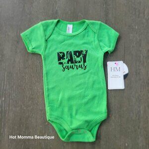 Green Infant Babysaurus Graphic Onsie 3-6M